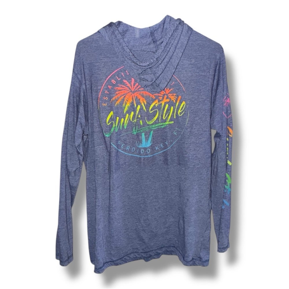 Surf Style Perdido Key Hoodie XL - Lightweight Graphic Beach Tee 🌴 - Picture 7 of 16